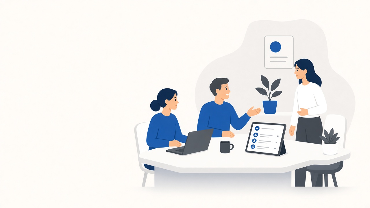 Team opening a company workspace and inviting members